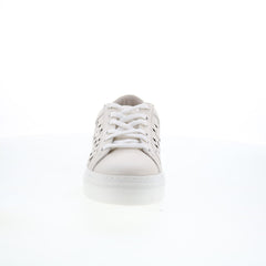 Miz Mooz Murphie Womens Beige Leather Lace Up Lifestyle Sneakers Shoes