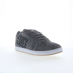 DC Net SE DC03260025-GRYBLK Mens Gray Suede Skate Inspired Sneakers Shoes