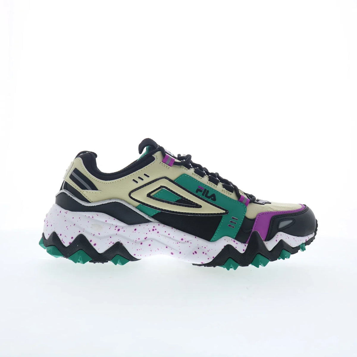 Fila Oakmont TR 1JM00654-017 Mens Green Leather Athletic Hiking Shoes