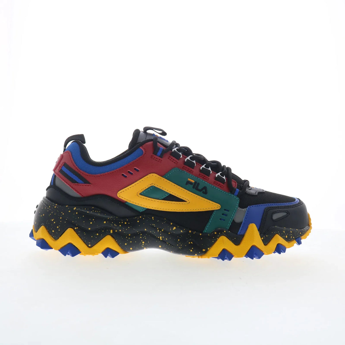 Fila Oakmont TR 1JM01565-028 Mens Black Leather Athletic Hiking Shoes