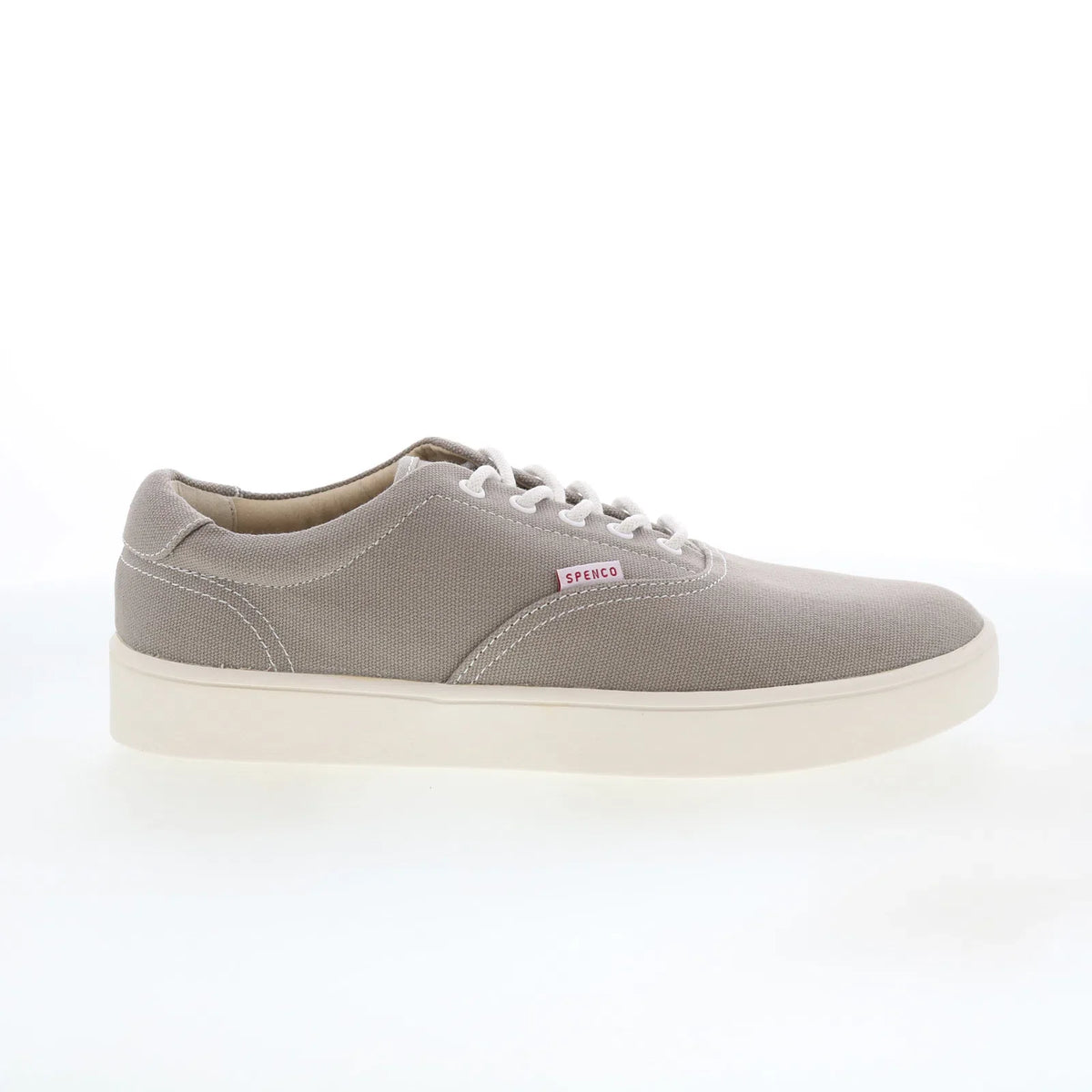 Spenco Pier SP2007GRY Mens Gray Wide Canvas Lifestyle Sneakers Shoes