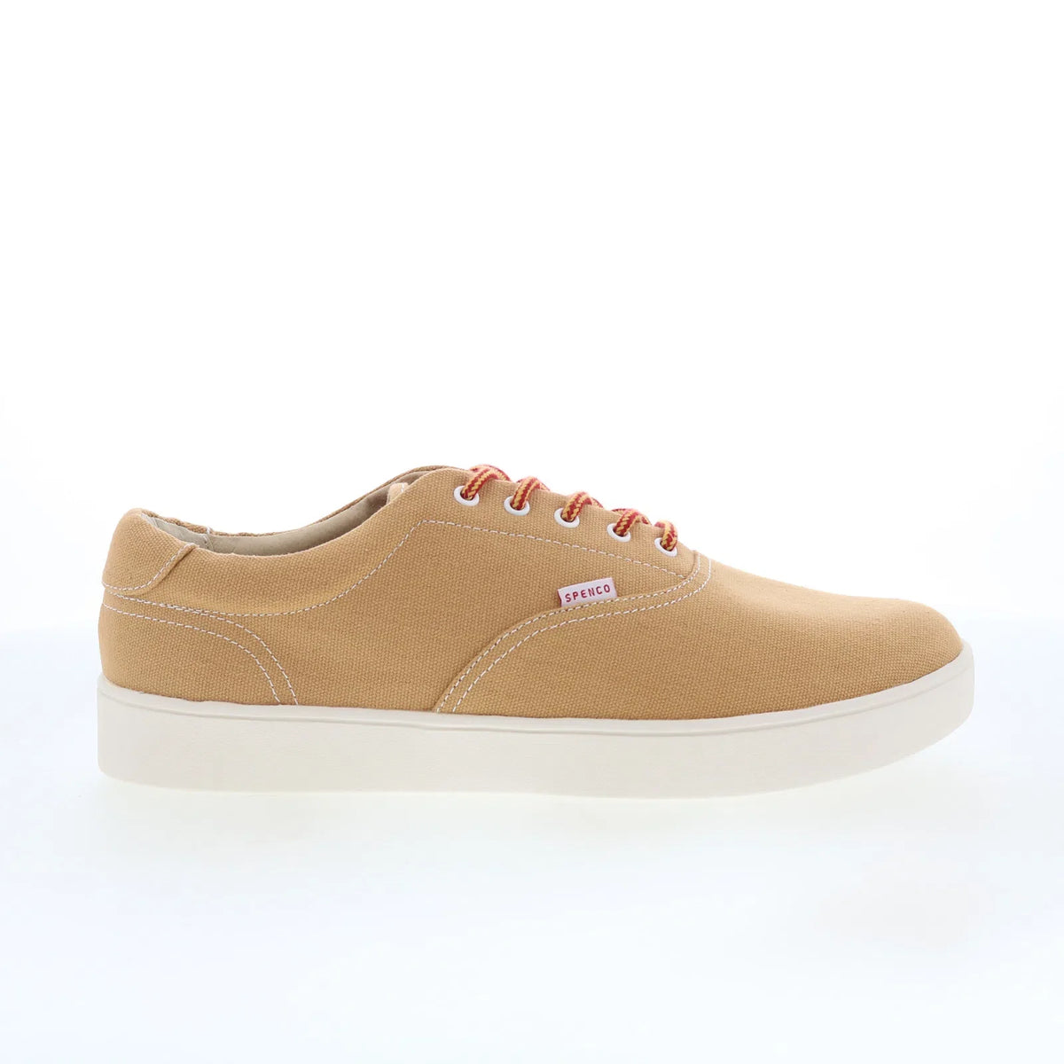 Spenco Pier SP2007WHE Mens Brown Wide Canvas Lifestyle Sneakers Shoes