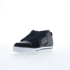 DC Pure 300660-XKSS Mens Gray Leather Lace Up Skate Inspired Sneakers Shoes