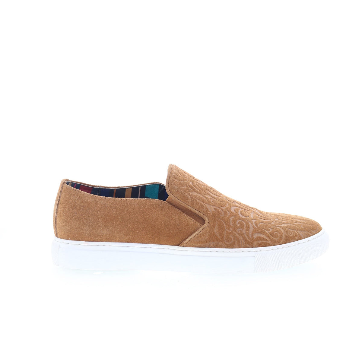 Robert Graham Cormac RGS5182 Mens Brown Suede Slip On Lifestyle Sneakers Shoes