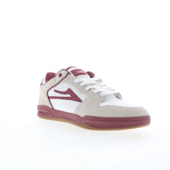 Lakai Telford Elite Mens White Suede Lace Up Skate Inspired Sneakers Shoes