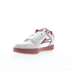 Lakai Telford Elite Mens White Suede Lace Up Skate Inspired Sneakers Shoes