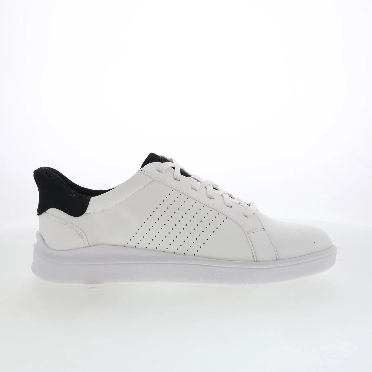 Rockport Tristen Lace Up Mens White Wide Leather Lifestyle Sneakers Shoes