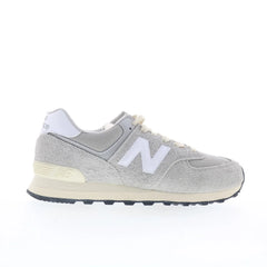 New Balance 574 U574RBL Mens Gray Suede Lace Up Lifestyle Sneakers Shoes