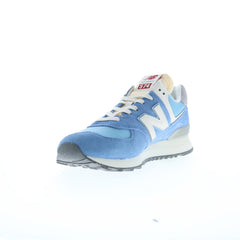 New Balance 574 U574RCA Mens Blue Suede Lace Up Lifestyle Sneakers Shoes