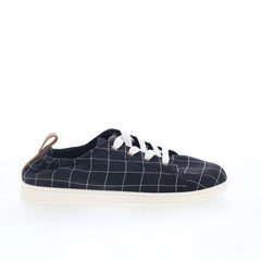 Spenco Windowpane SP1202BLK Womens Black Canvas Lifestyle Sneakers Shoes